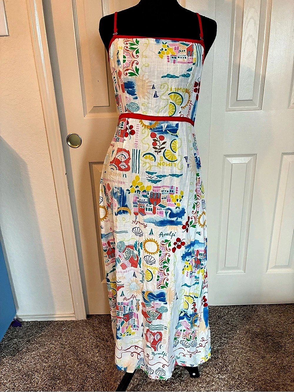 Paper Heart Amalfi Coast Les Citrons Maxi Dress Size 10